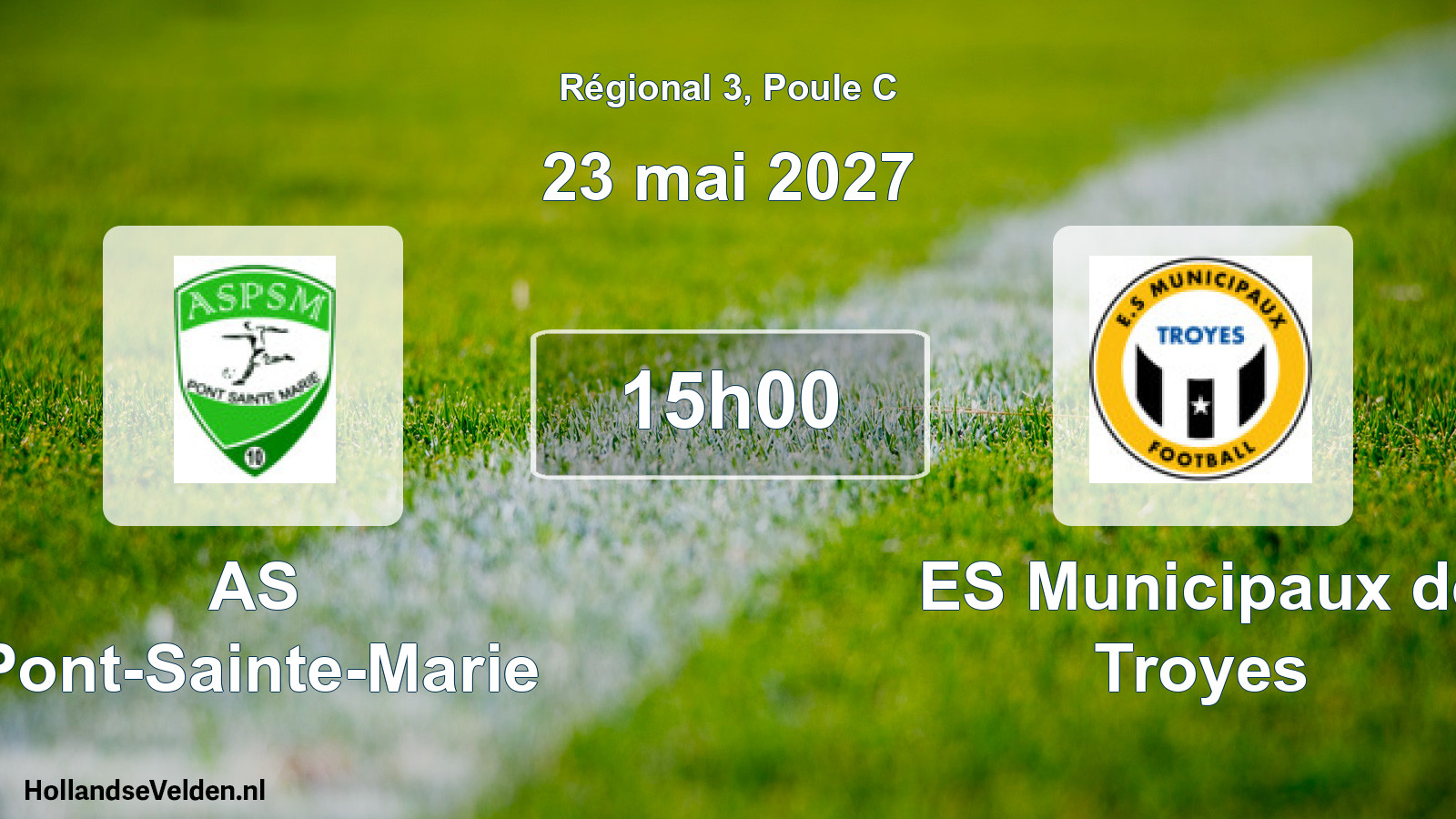 Match programmé: AS Pont-Sainte-Marie - ES Municipaux de Troyes (23 mai 2027)