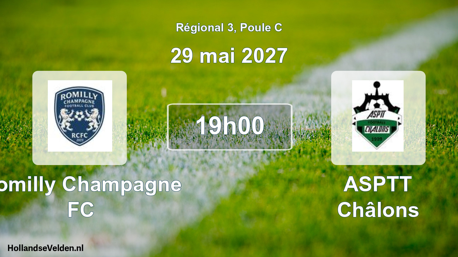 Match programmé: Romilly Champagne FC - ASPTT Châlons (29 mai 2027)