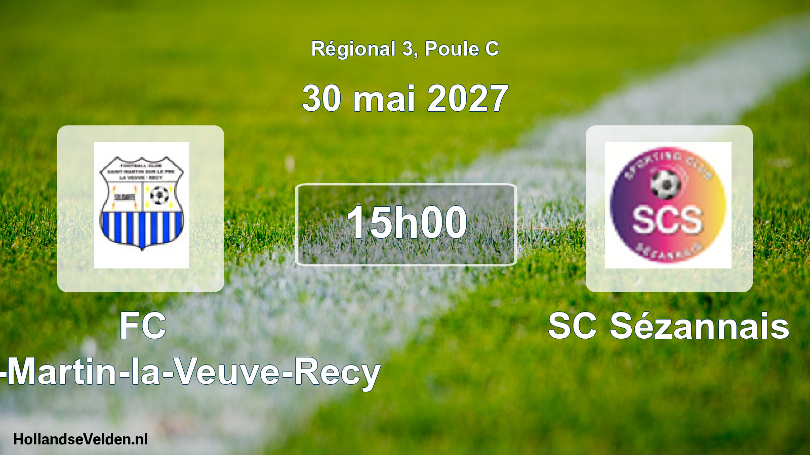 Match programmé: FC Saint-Martin-la-Veuve-Recy - SC Sézannais (30 mai 2027)