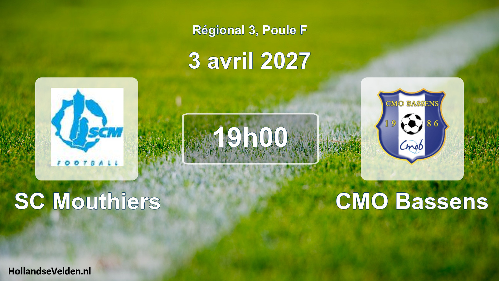 Scheduled Match: SC Mouthiers - CMO Bassens (3 April 2027)