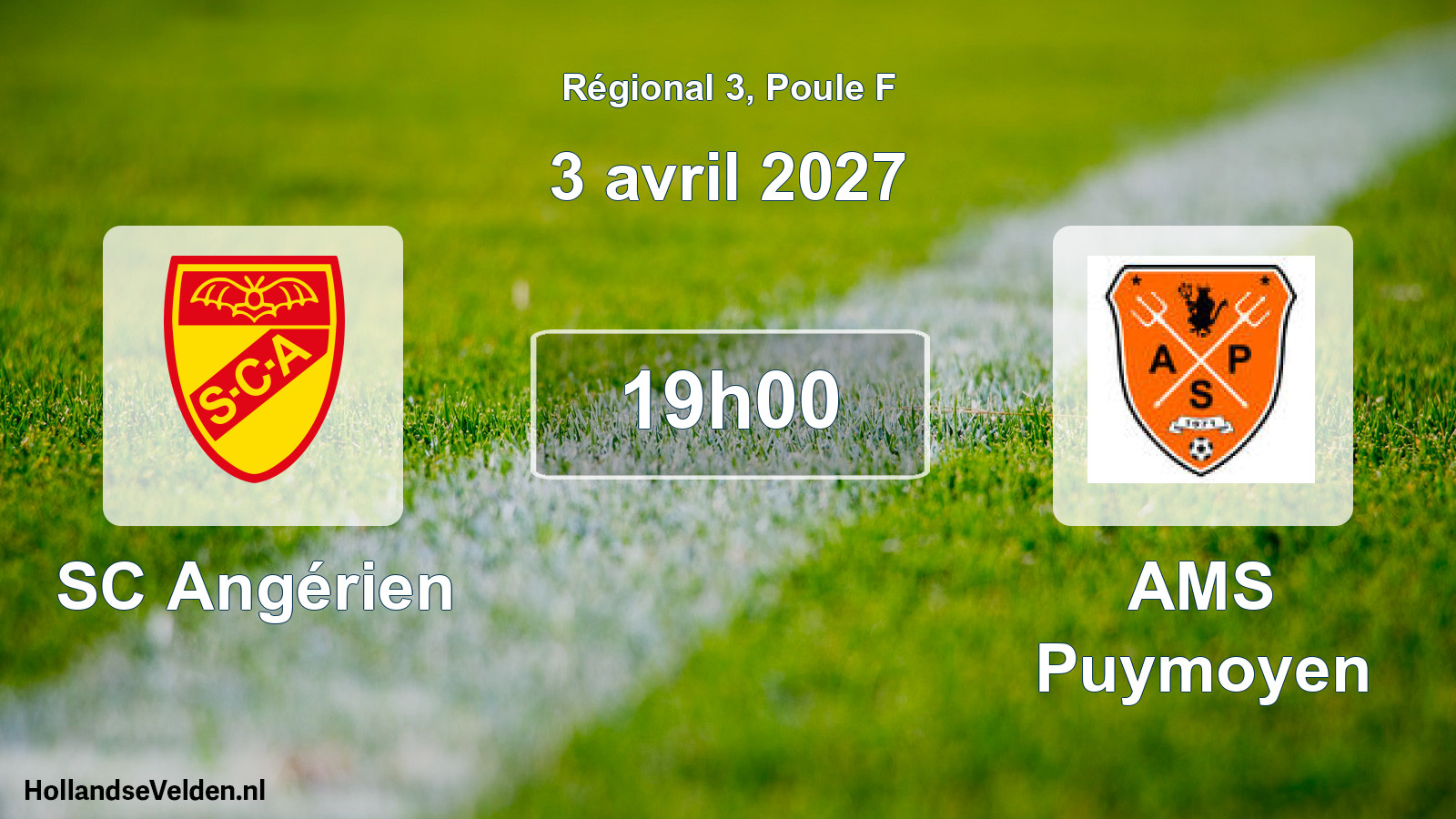 Geplande wedstrijd: SC Angérien - AMS Puymoyen (3 april 2027)