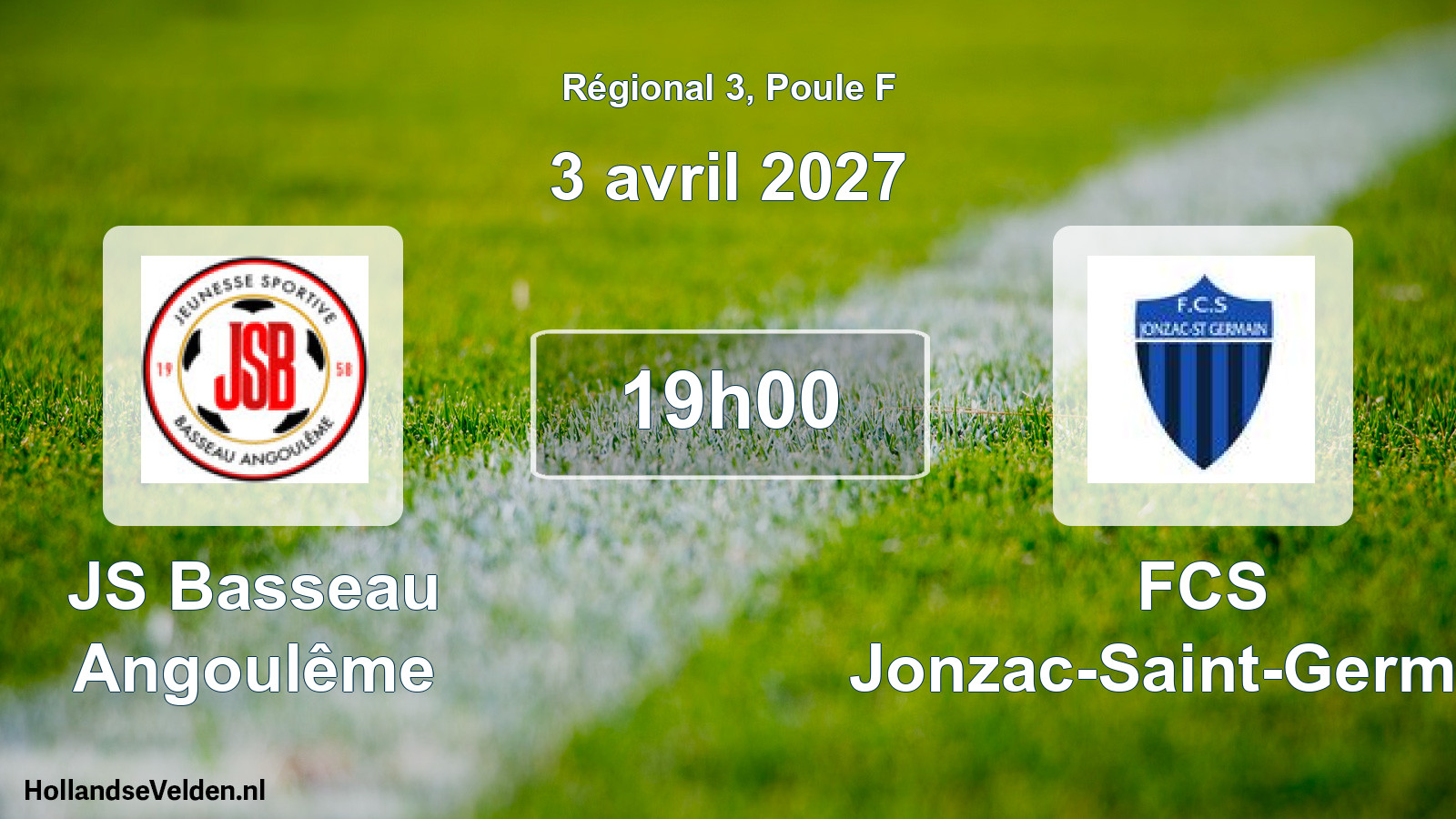 Scheduled Match: JS Basseau Angoulême - FCS Jonzac-Saint-Germain (3 April 2027)