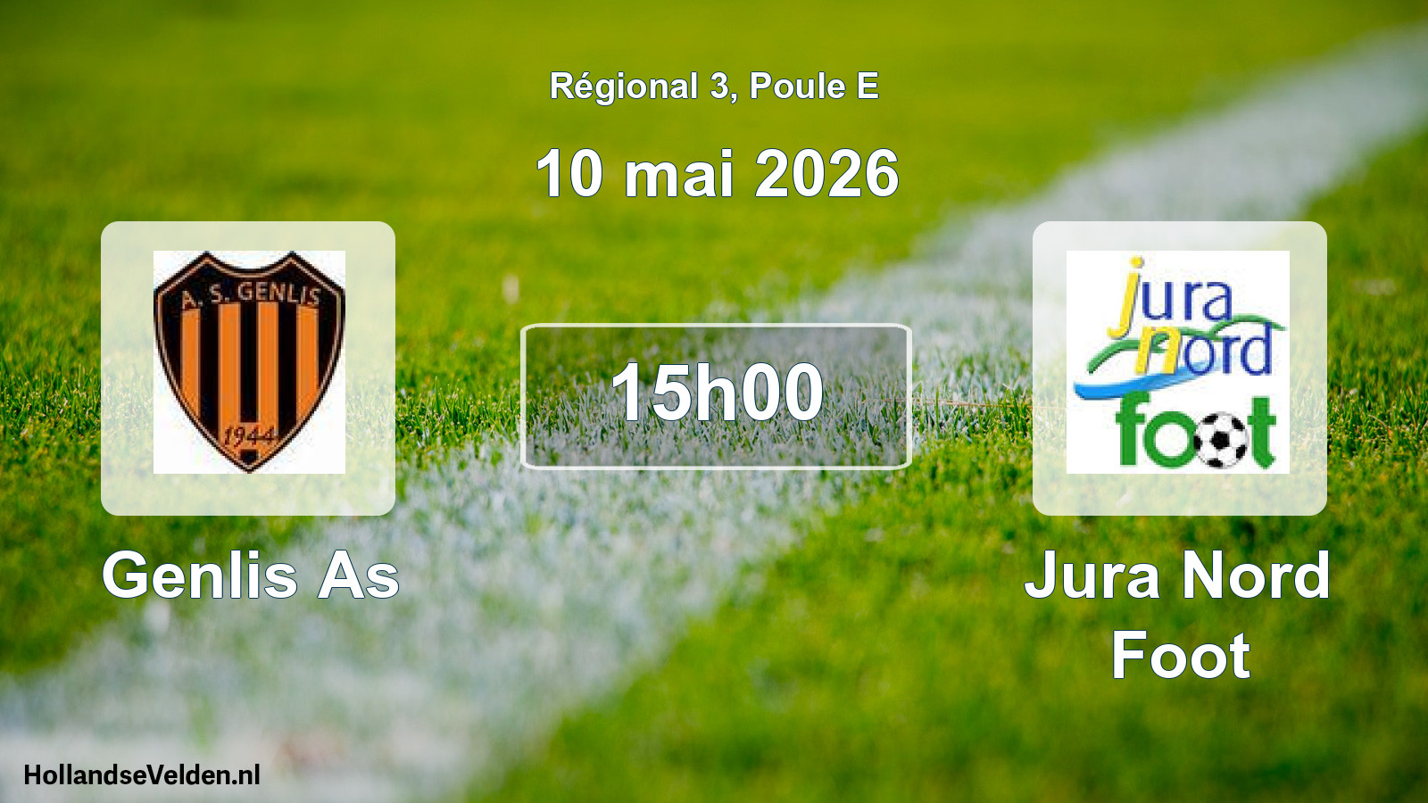 Geplande wedstrijd: Genlis As - Jura Nord Foot (10 mai 2026)