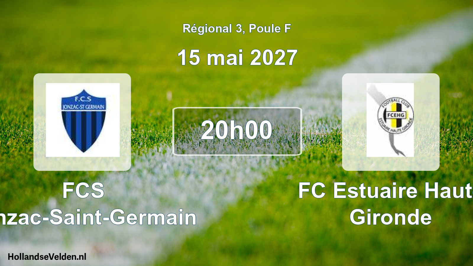 Scheduled Match: FCS Jonzac-Saint-Germain - FC Estuaire Haute Gironde (15 May 2027)