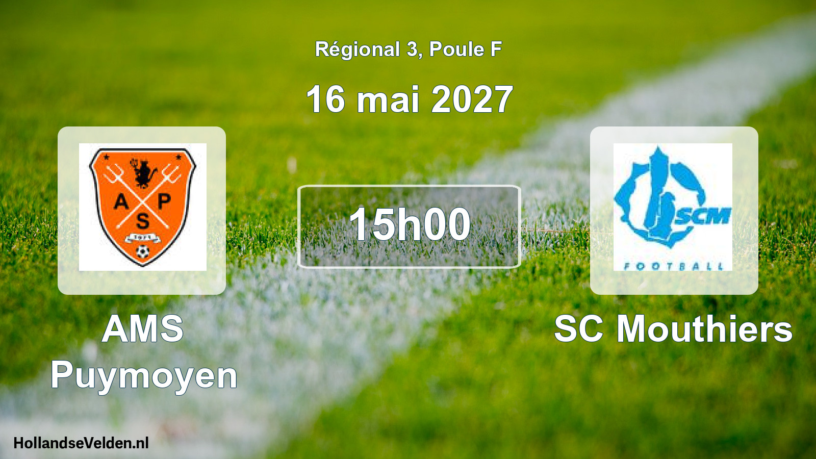 Geplande wedstrijd: AMS Puymoyen - SC Mouthiers (16 mei 2027)
