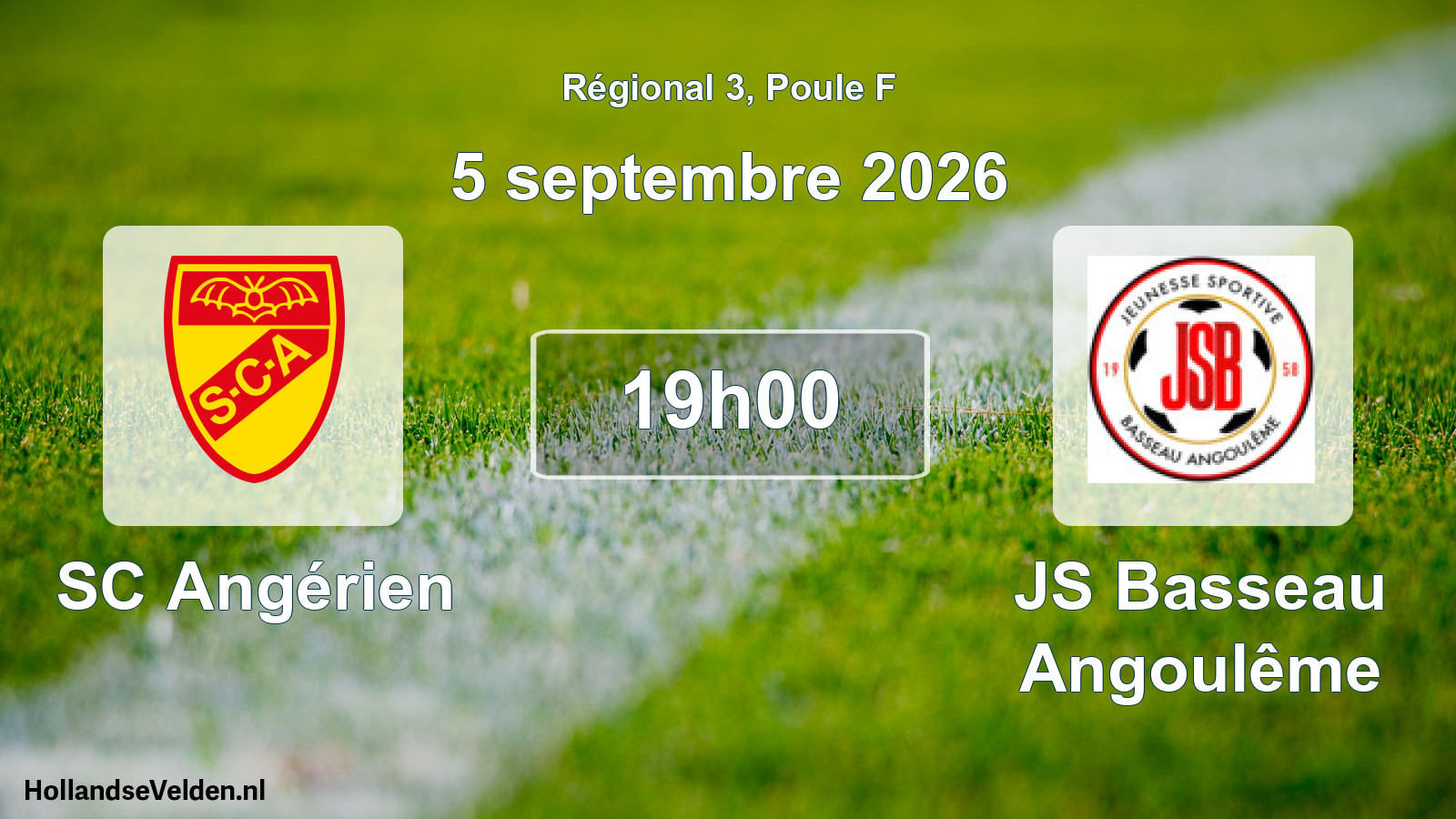 Scheduled Match: SC Angérien - JS Basseau Angoulême (5 September 2026)
