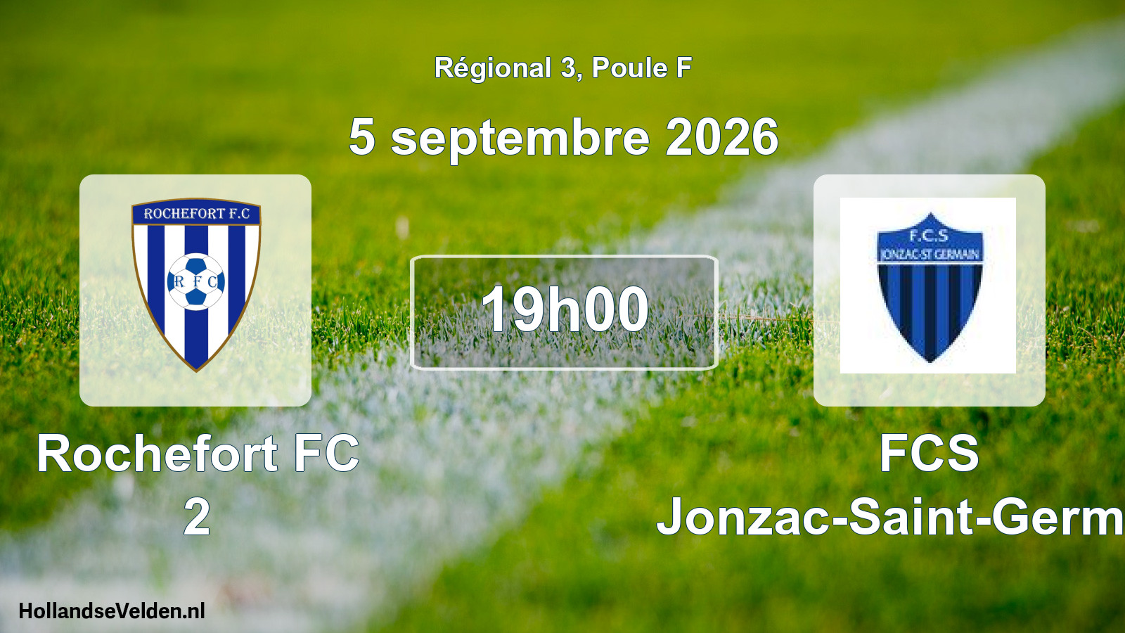 Scheduled Match: Rochefort FC 2 - FCS Jonzac-Saint-Germain (5 September 2026)