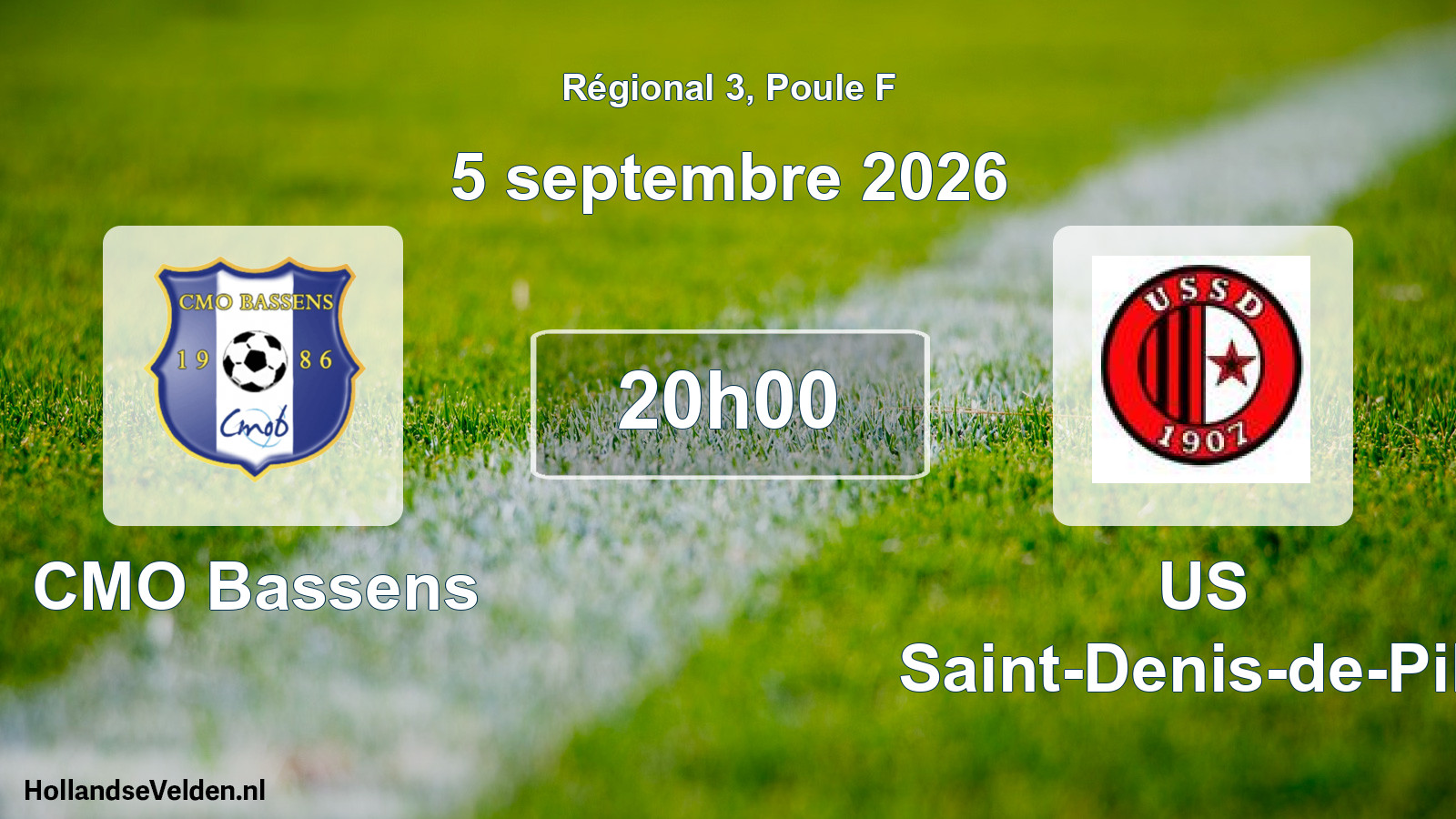Scheduled Match: CMO Bassens - US Saint-Denis-de-Pile (5 September 2026)