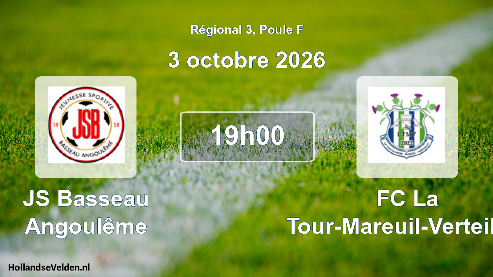 Scheduled Match: JS Basseau Angoulême - FC La Tour-Mareuil-Verteillac (3 October 2026)