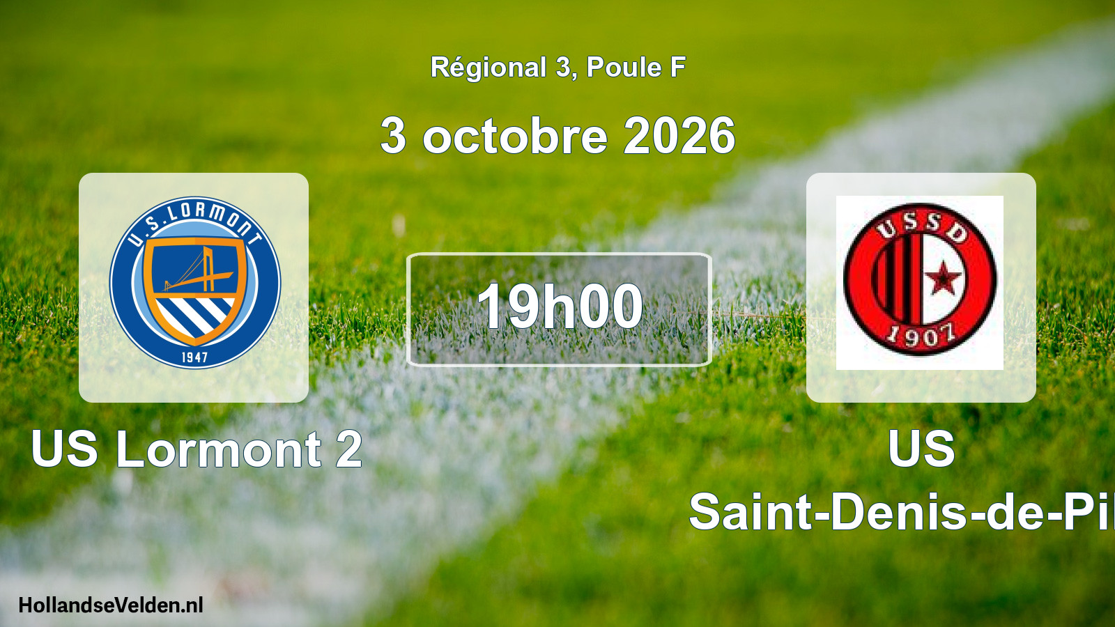 Scheduled Match: US Lormont 2 - US Saint-Denis-de-Pile (3 October 2026)
