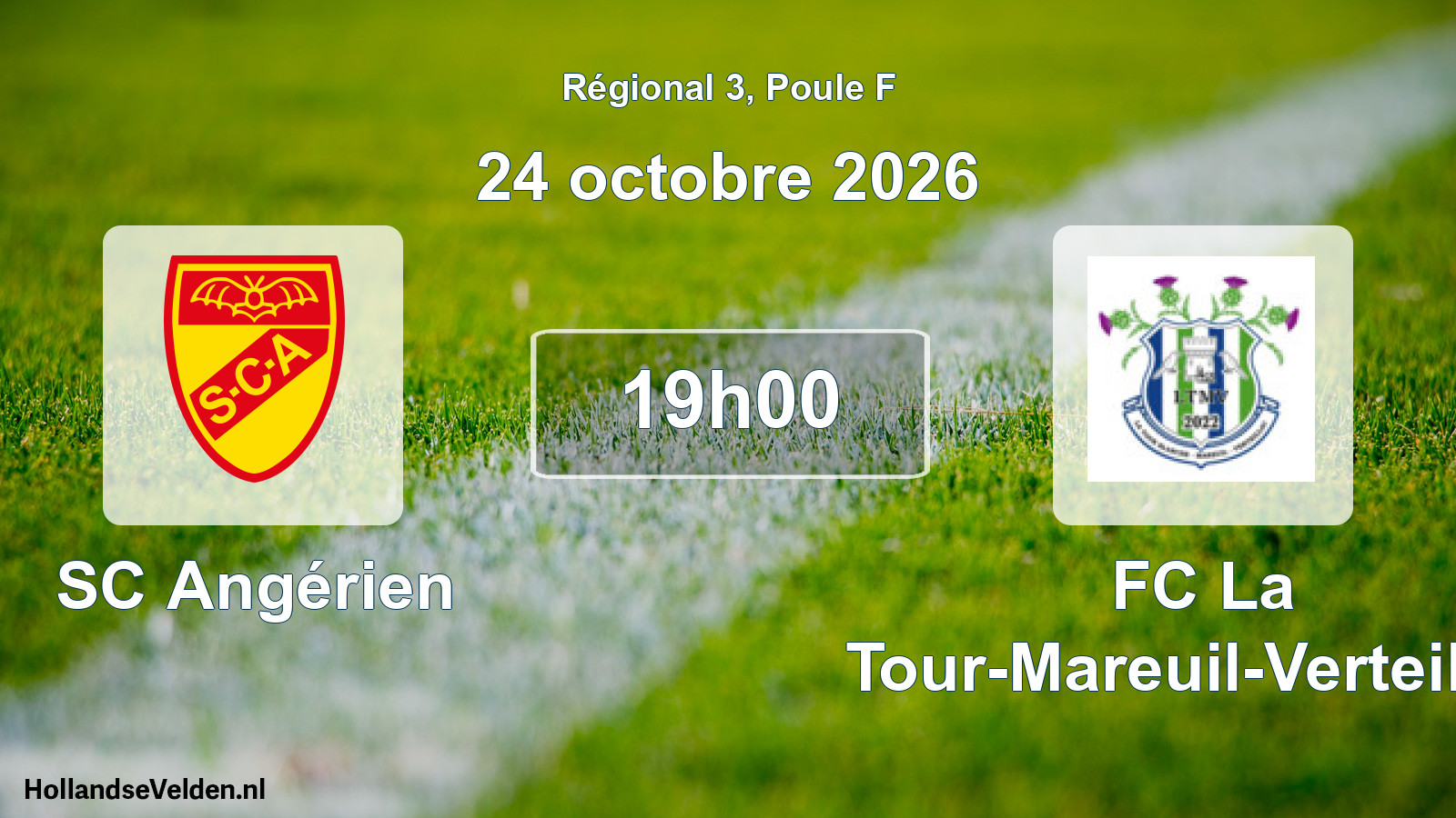 Geplande wedstrijd: SC Angérien - FC La Tour-Mareuil-Verteillac (24 oktober 2026)