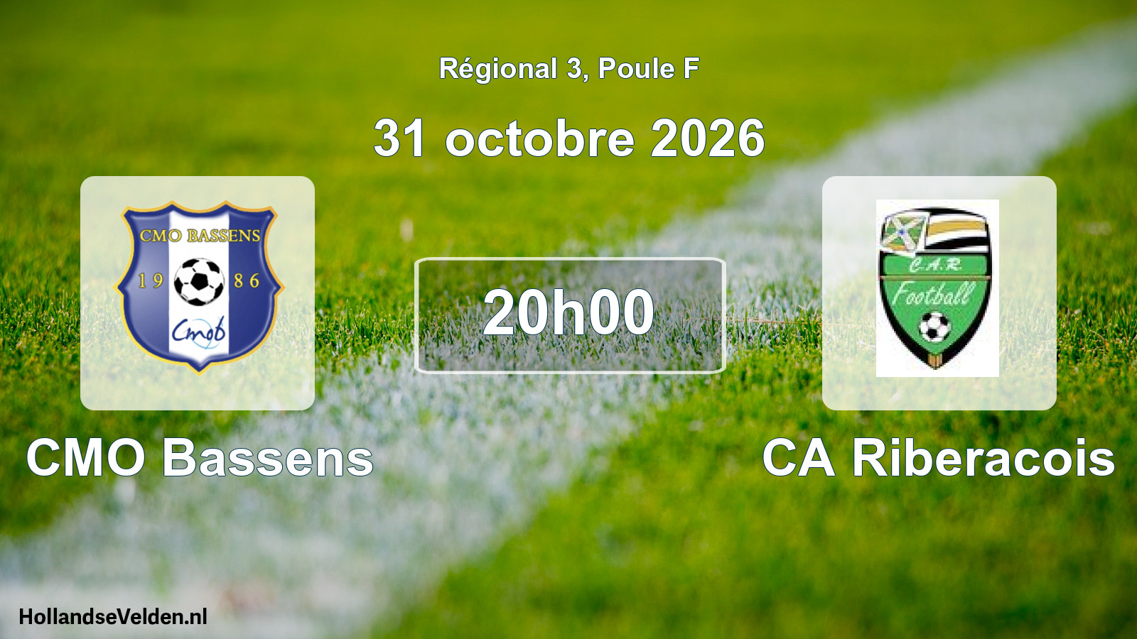 Match programmé: CMO Bassens - CA Riberacois (31 octobre 2026)