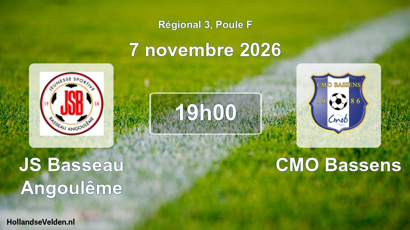 Geplande wedstrijd: JS Basseau Angoulême - CMO Bassens (7 november 2026)