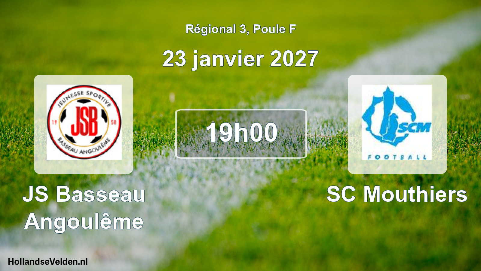 Scheduled Match: JS Basseau Angoulême - SC Mouthiers (23 January 2027)