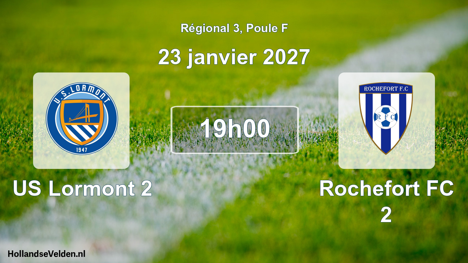 Match programmé: US Lormont 2 - Rochefort FC 2 (23 janvier 2027)