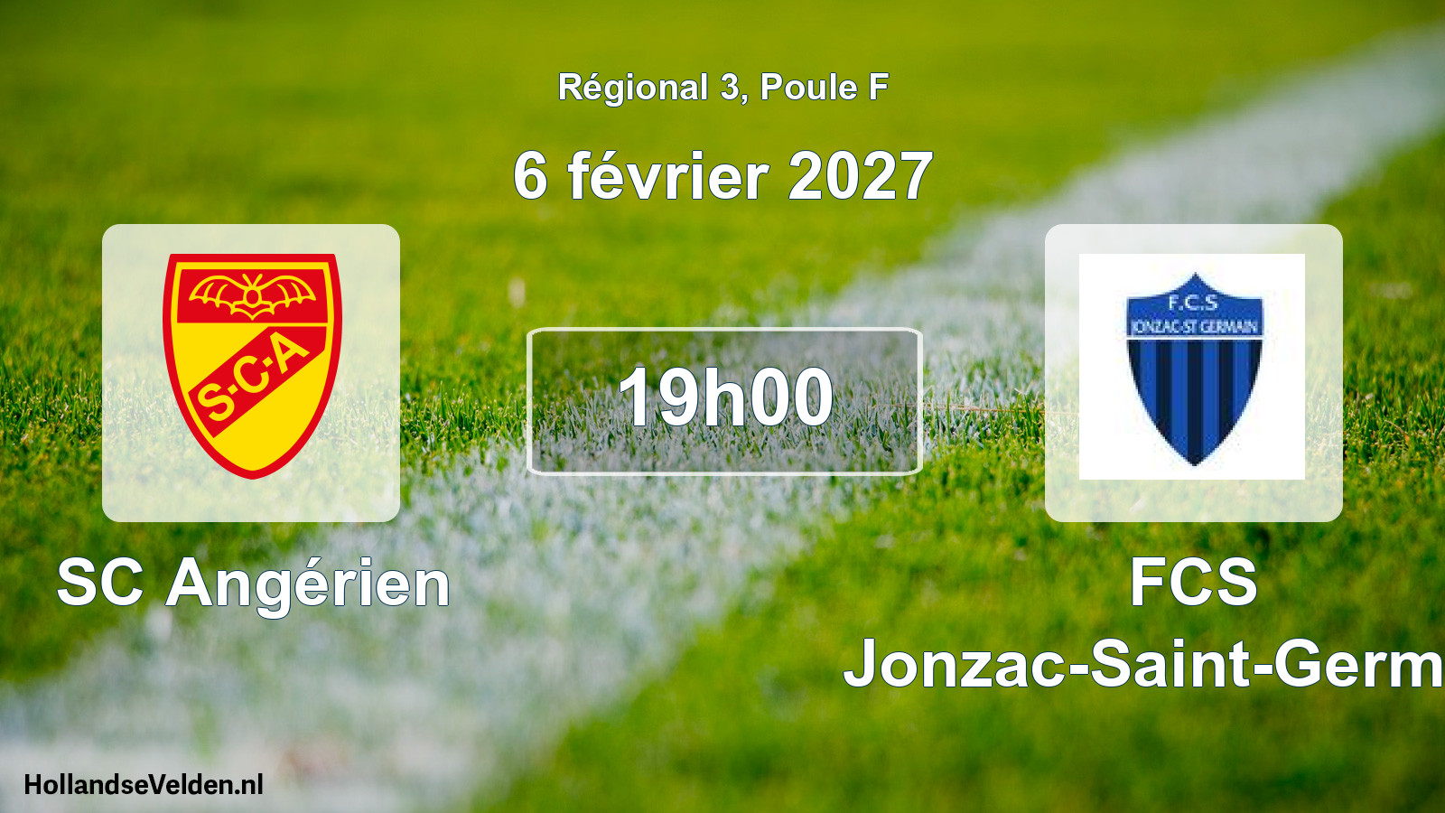 Scheduled Match: SC Angérien - FCS Jonzac-Saint-Germain (6 February 2027)