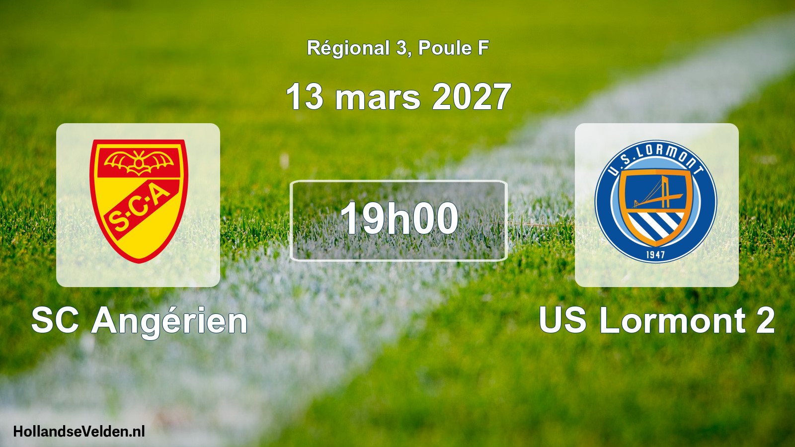 Match programmé: SC Angérien - US Lormont 2 (13 mars 2027)