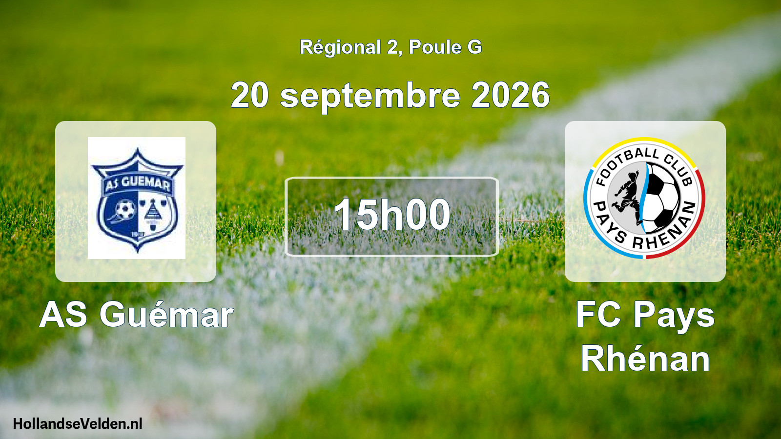 Scheduled Match: AS Guémar - FC Pays Rhénan (20 September 2026)