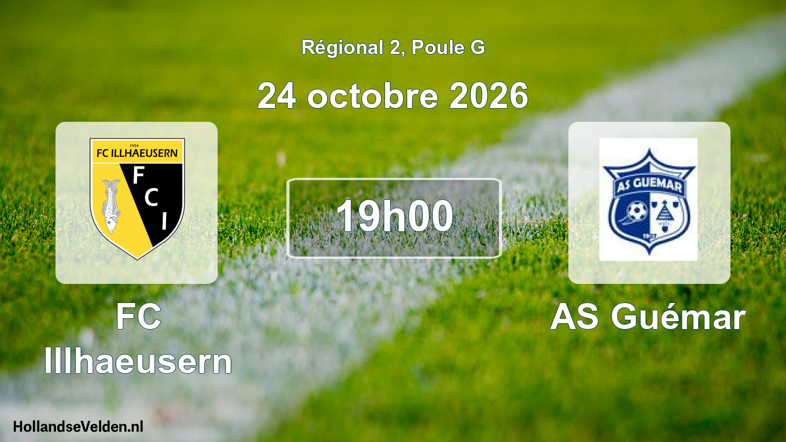 Match programmé: FC Illhaeusern - AS Guémar (24 octobre 2026)