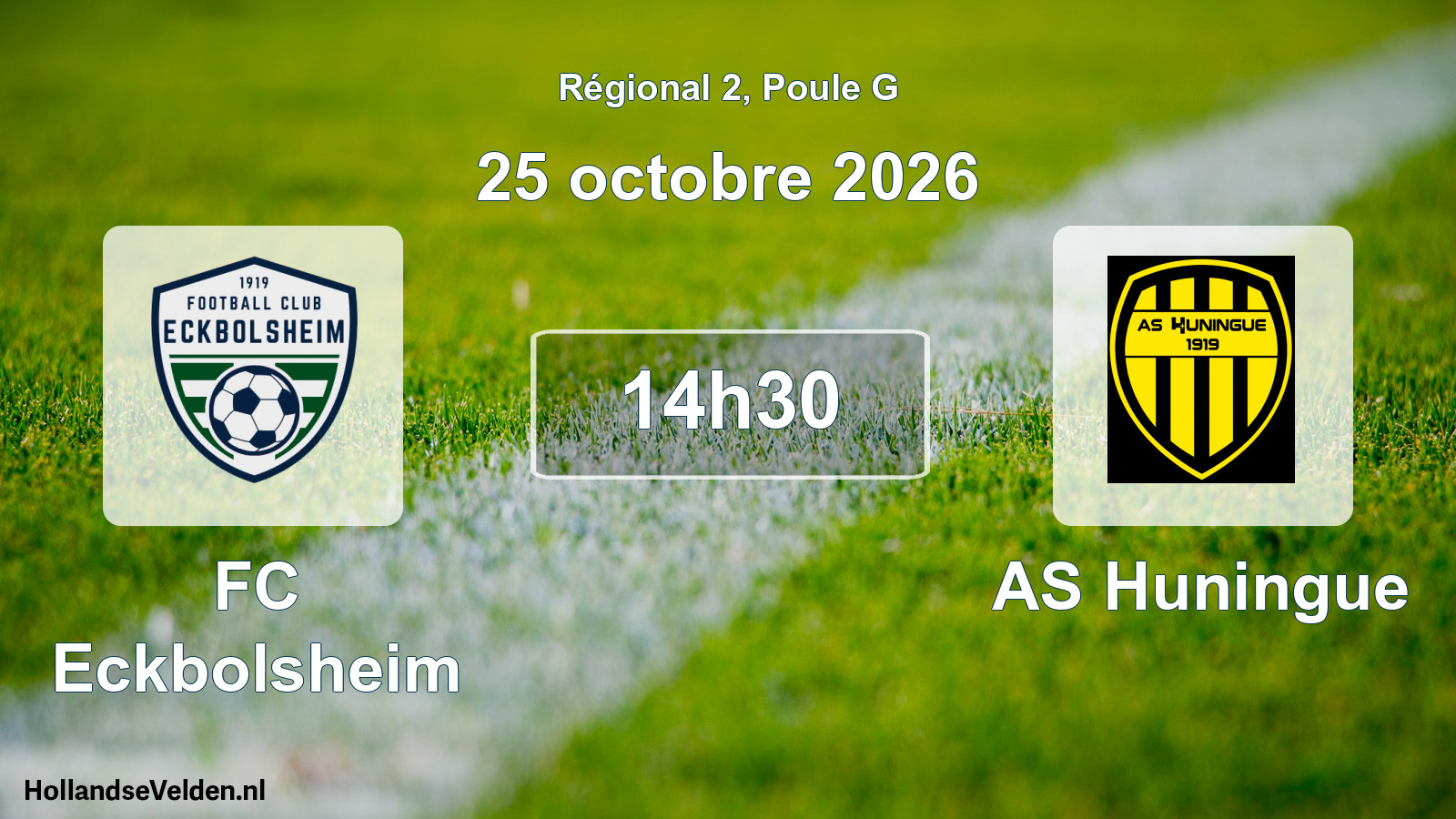 Match programmé: FC Eckbolsheim - AS Huningue (25 octobre 2026)