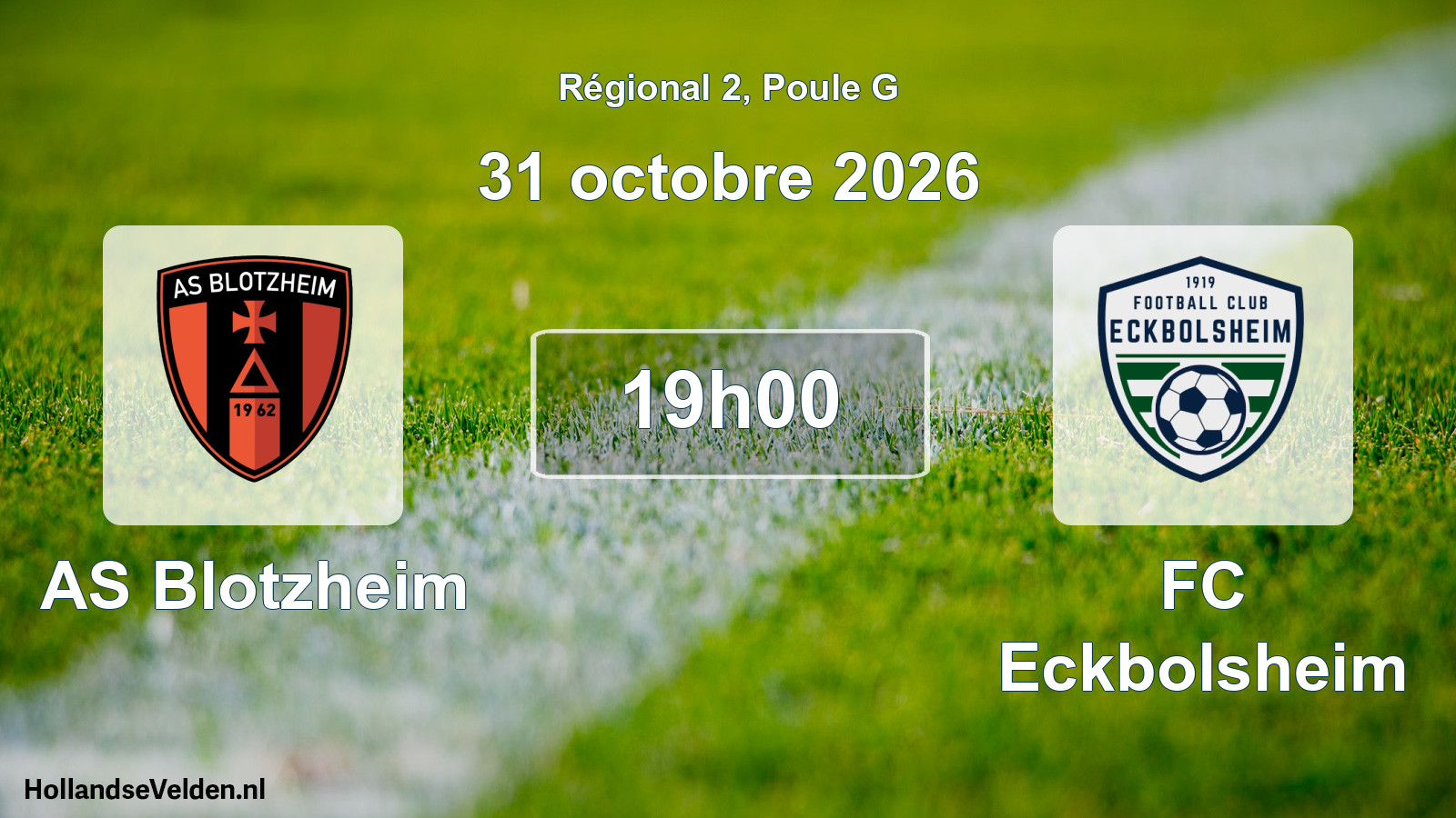Match programmé: AS Blotzheim - FC Eckbolsheim (31 octobre 2026)