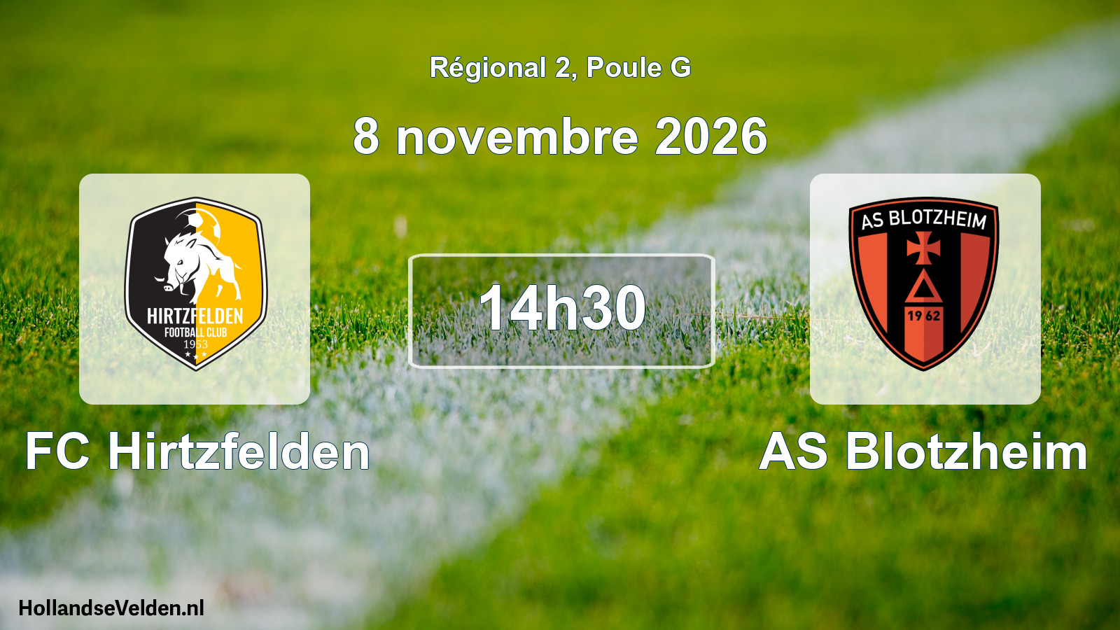 Match programmé: FC Hirtzfelden - AS Blotzheim (8 novembre 2026)