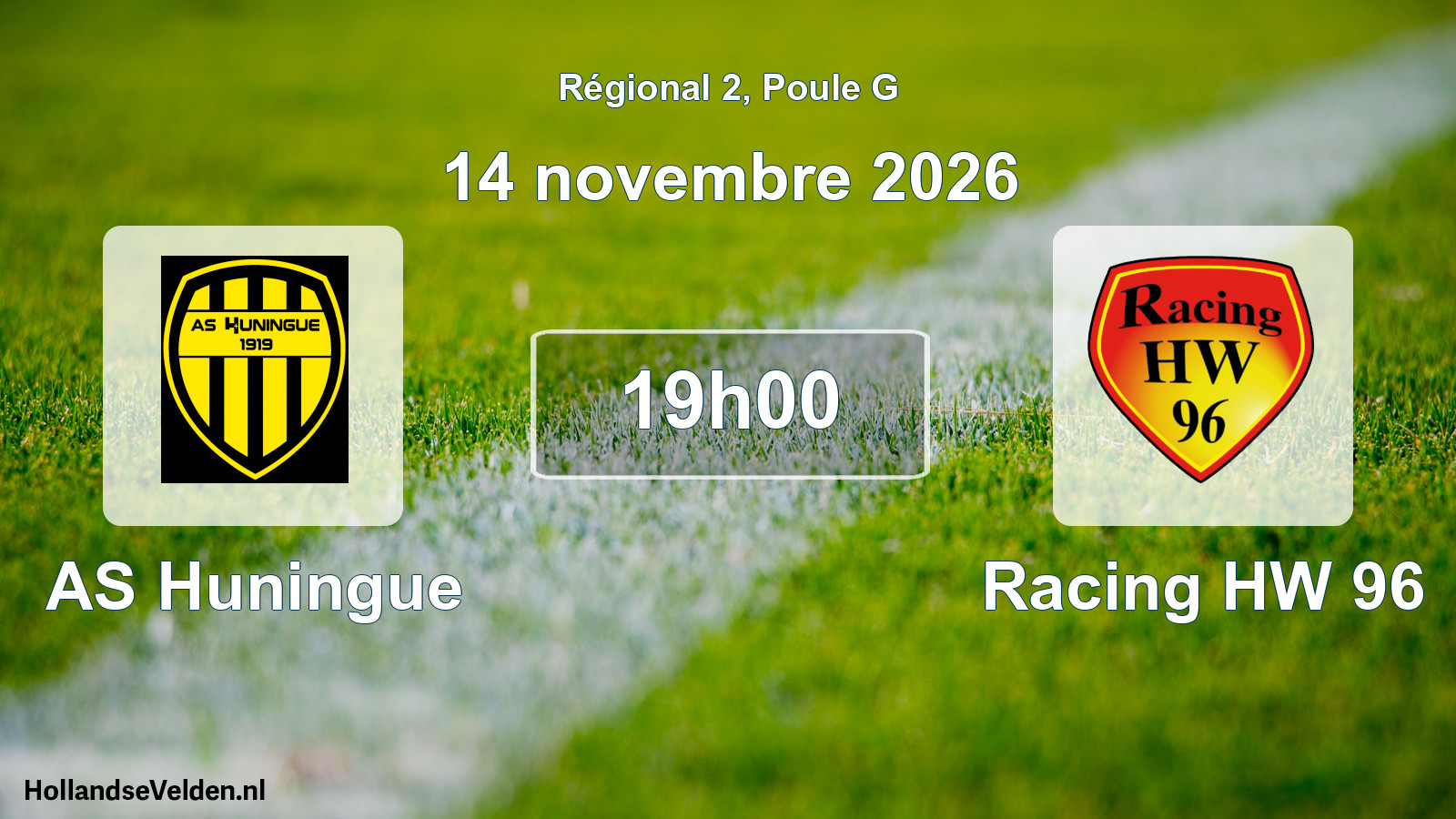 Match programmé: AS Huningue - Racing HW 96 (14 novembre 2026)