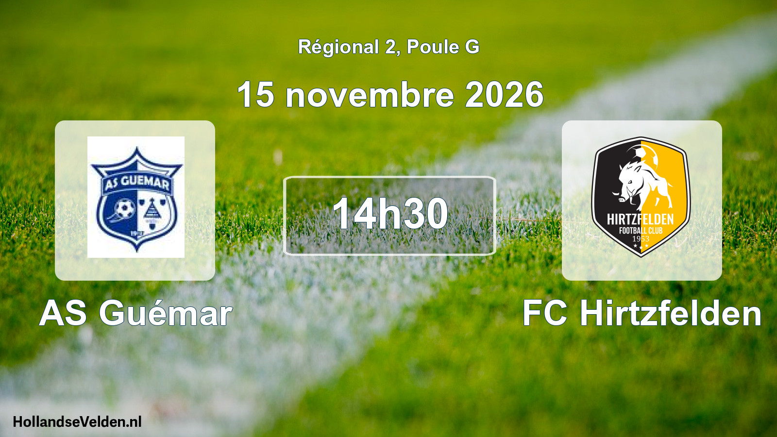 Scheduled Match: AS Guémar - FC Hirtzfelden (15 November 2026)