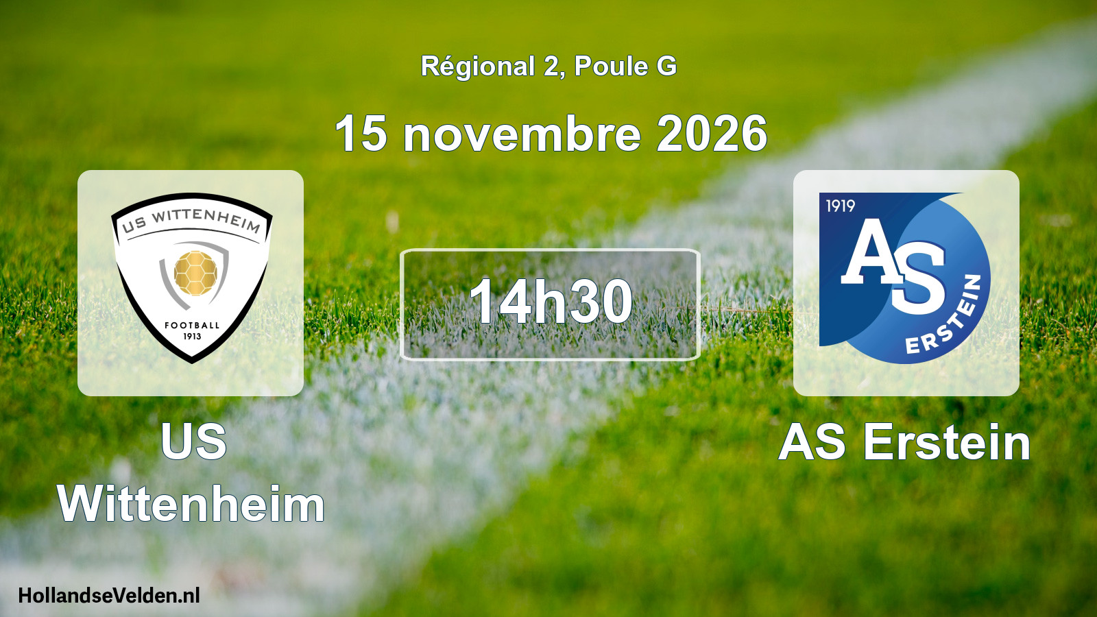 Match programmé: US Wittenheim - AS Erstein (15 novembre 2026)