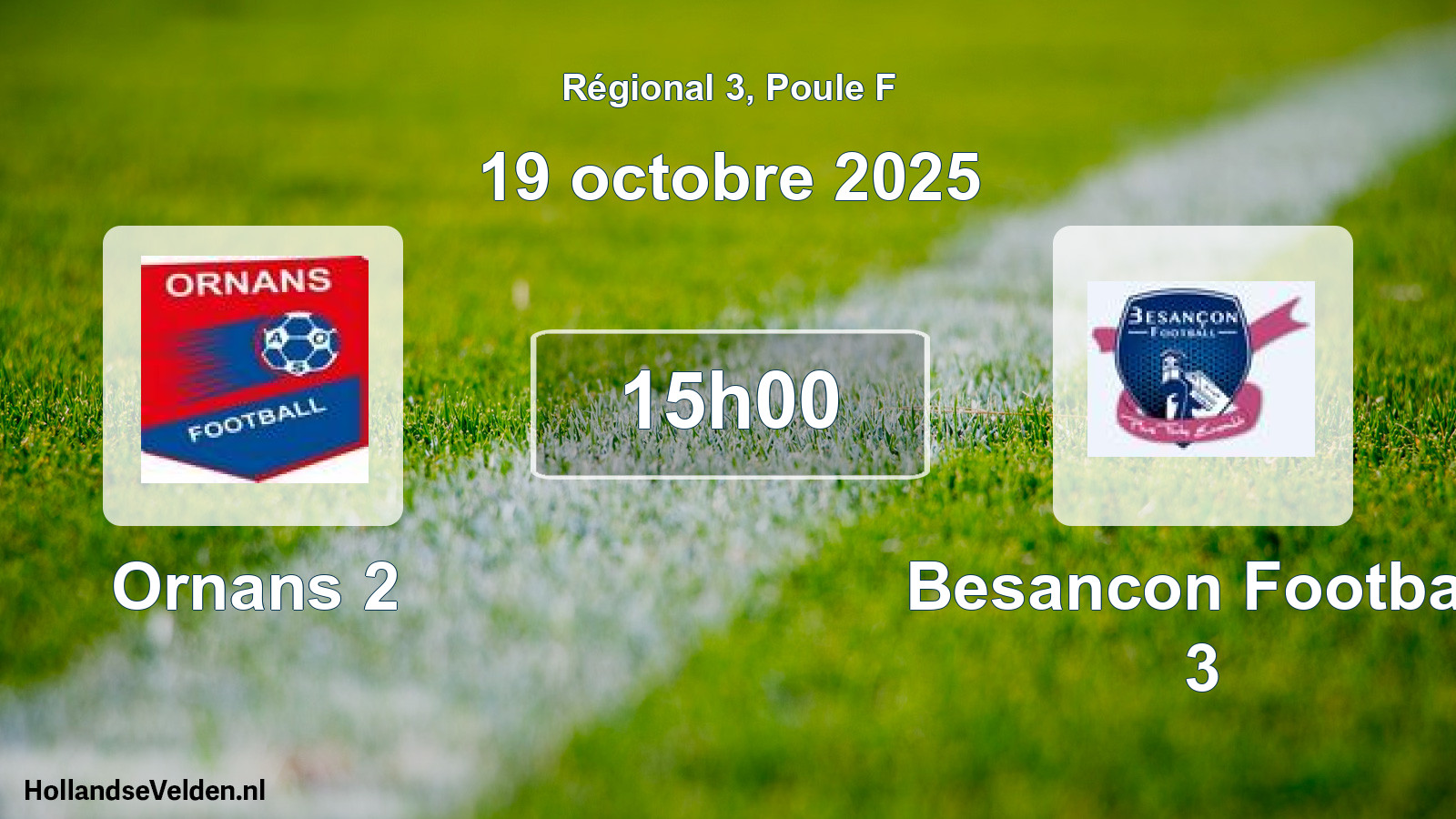 Scheduled Match: Ornans 2 - Besancon Football 3 (19 October 2025)