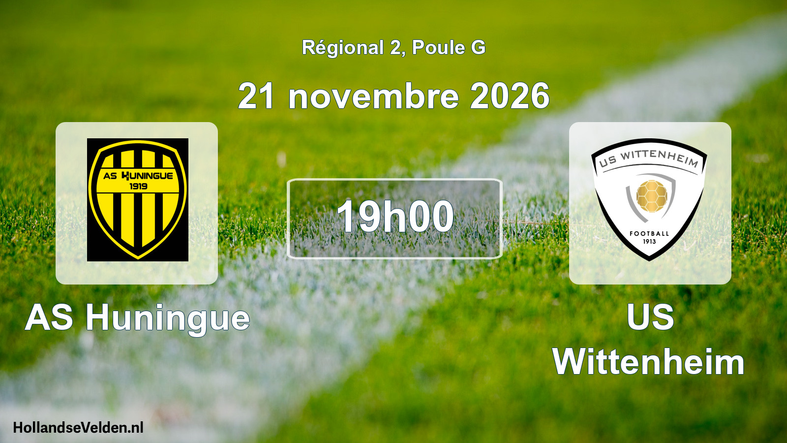 Match programmé: AS Huningue - US Wittenheim (21 novembre 2026)
