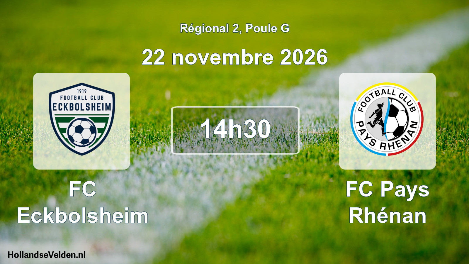 Scheduled Match: FC Eckbolsheim - FC Pays Rhénan (22 November 2026)