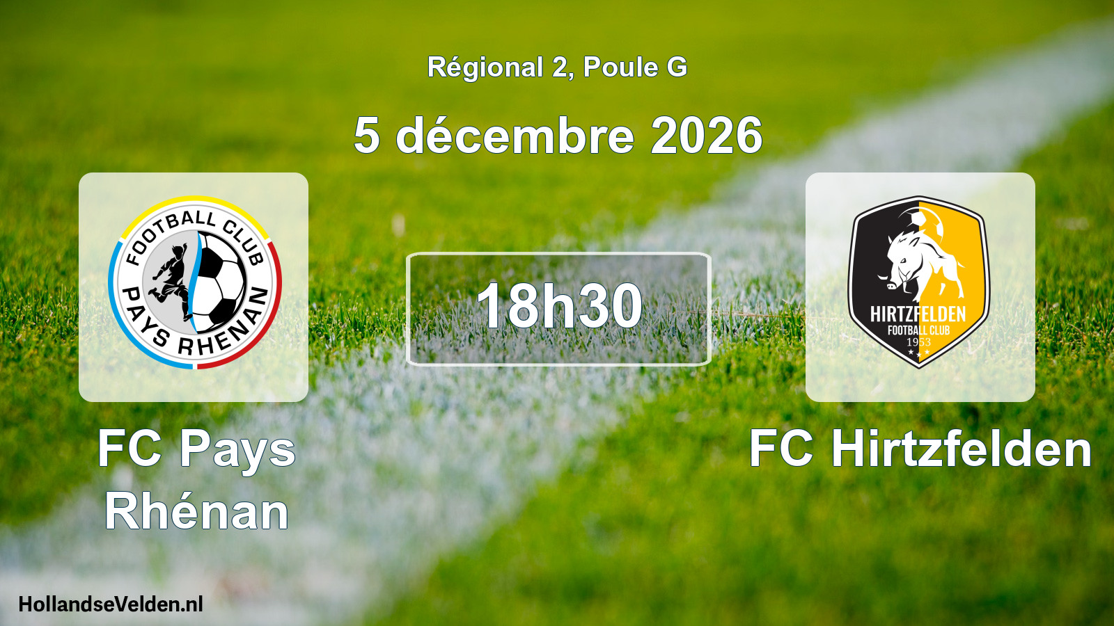 Scheduled Match: FC Pays Rhénan - FC Hirtzfelden (5 December 2026)