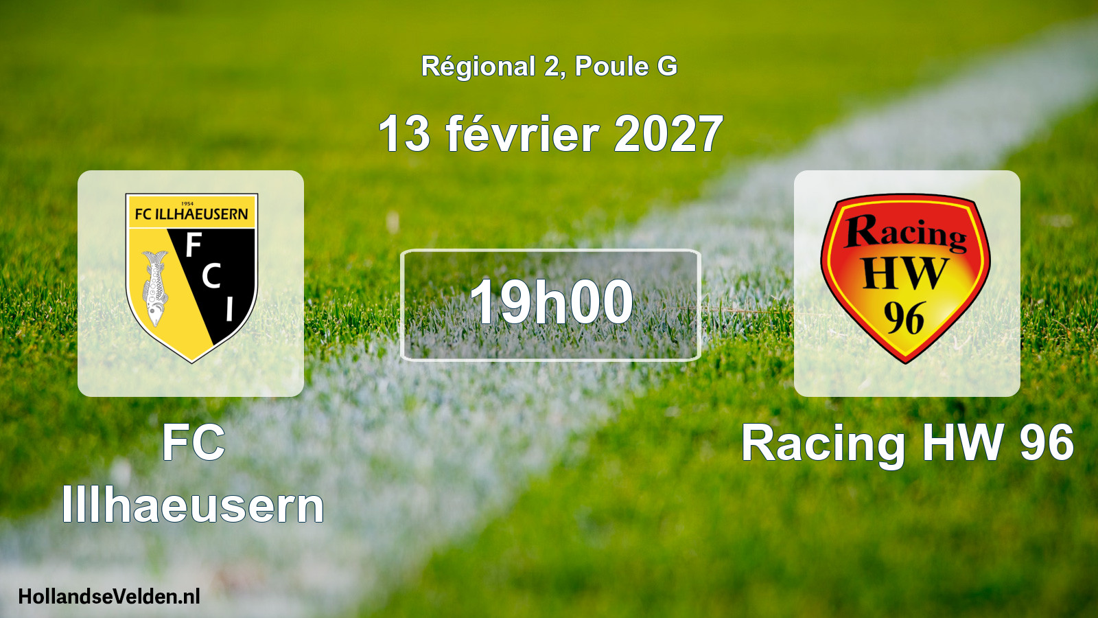 Match programmé: FC Illhaeusern - Racing HW 96 (13 février 2027)