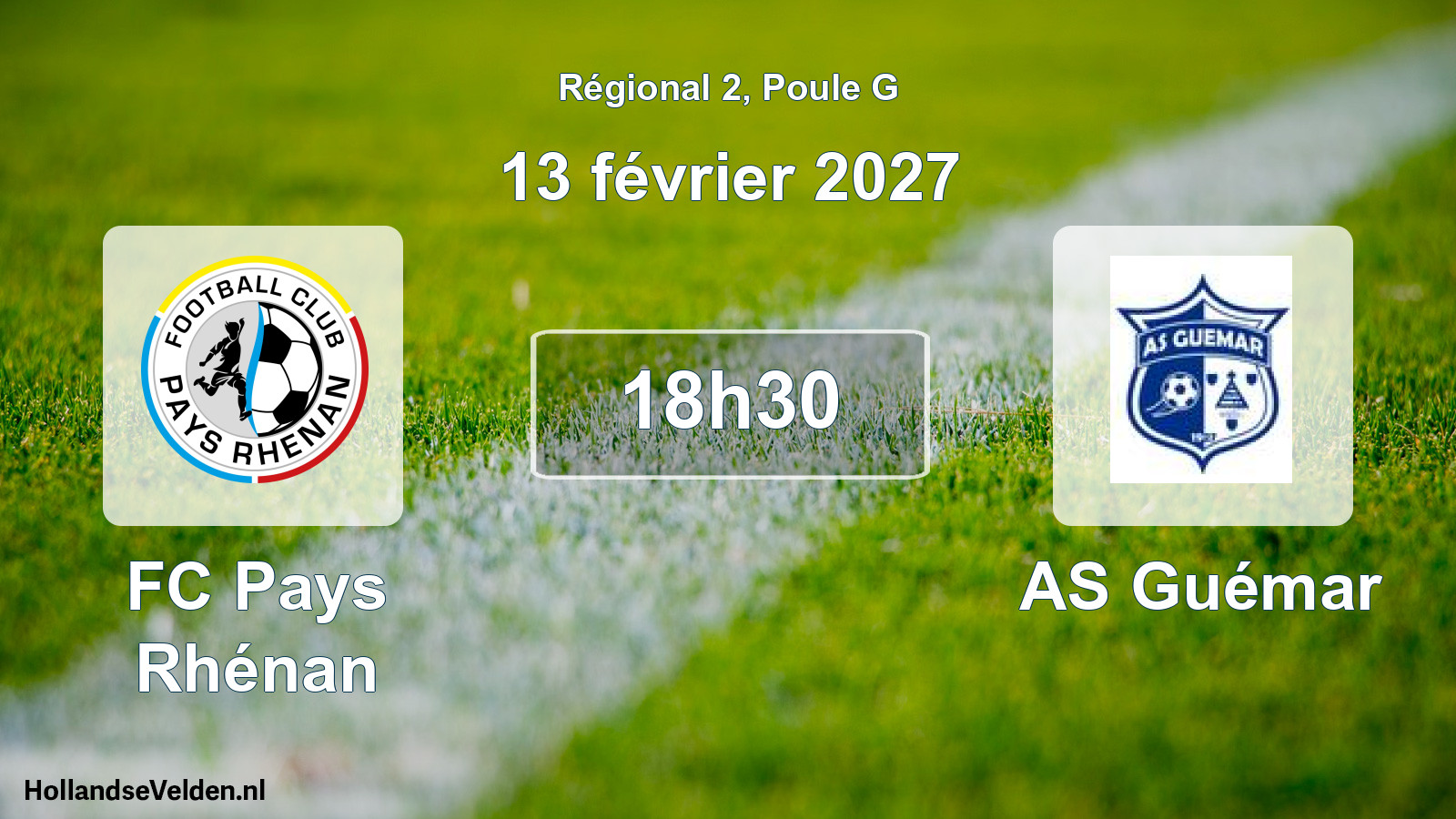 Scheduled Match: FC Pays Rhénan - AS Guémar (13 February 2027)