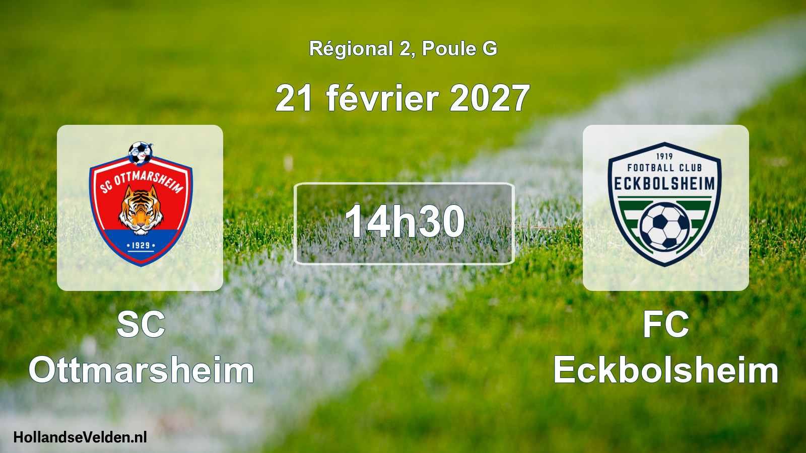 Match programmé: SC Ottmarsheim - FC Eckbolsheim (21 février 2027)