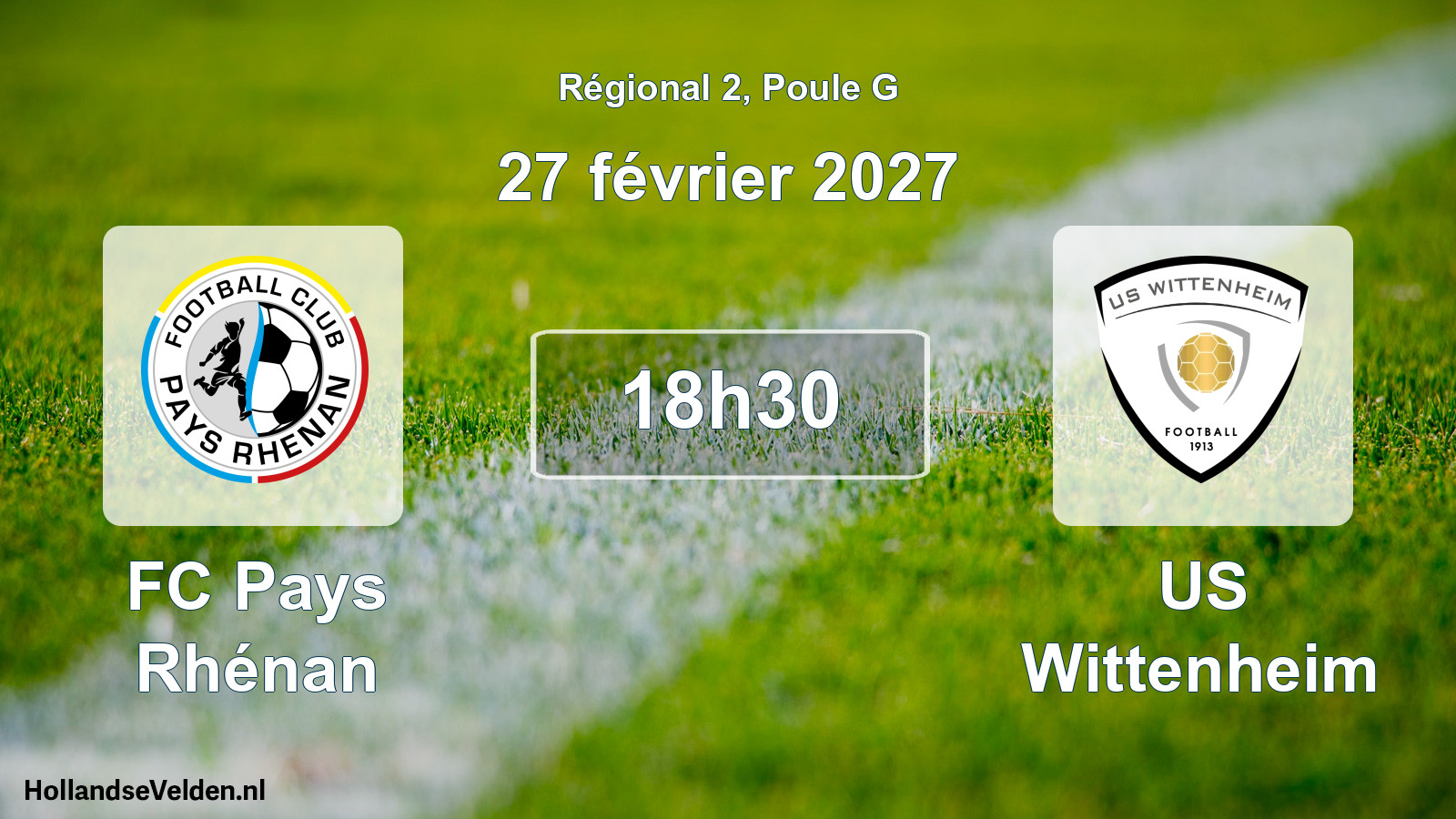Scheduled Match: FC Pays Rhénan - US Wittenheim (27 February 2027)