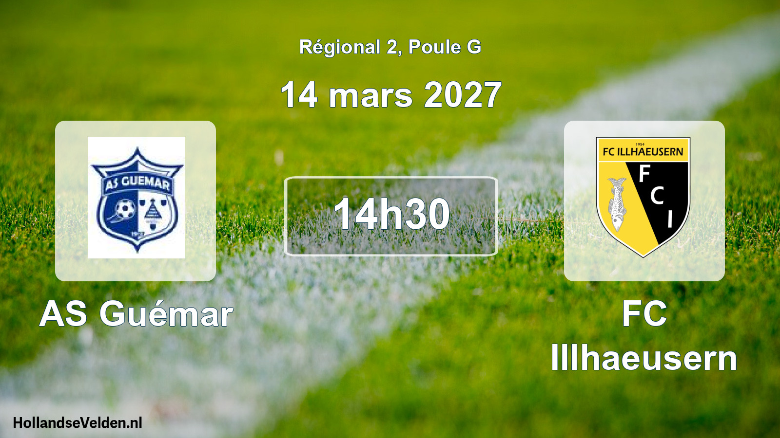 Match programmé: AS Guémar - FC Illhaeusern (14 mars 2027)