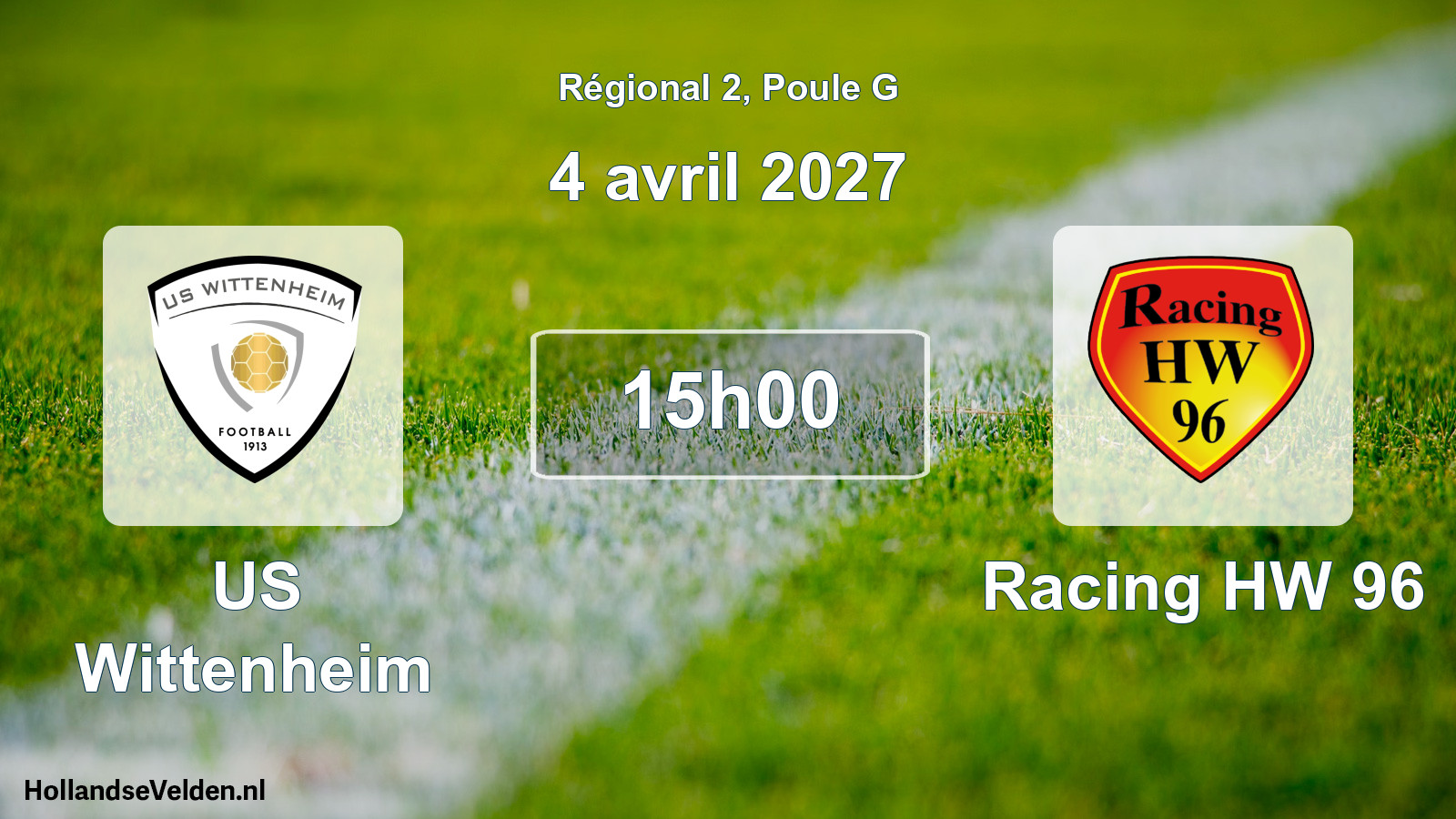 Scheduled Match: US Wittenheim - Racing HW 96 (4 April 2027)