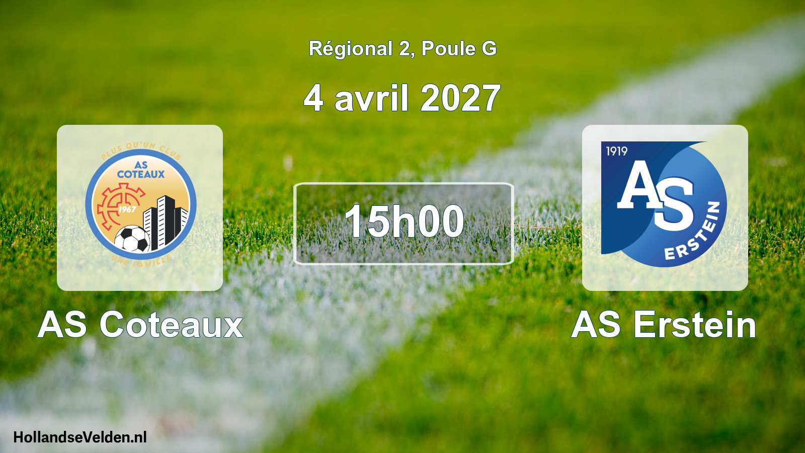 Scheduled Match: AS Coteaux - AS Erstein (4 April 2027)