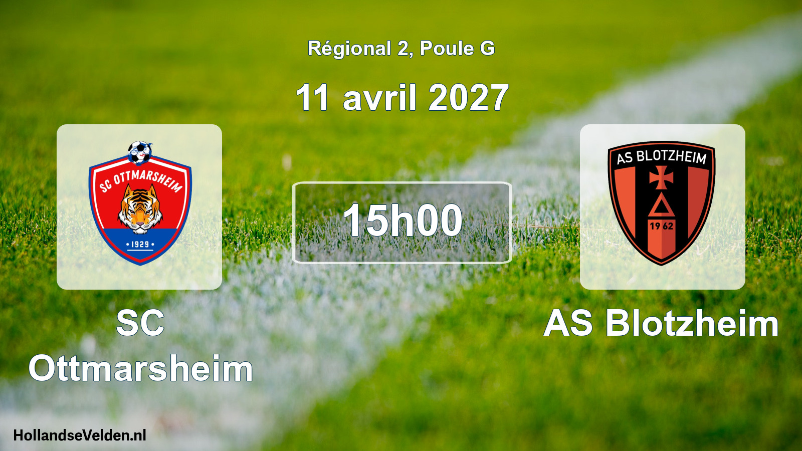 Match programmé: SC Ottmarsheim - AS Blotzheim (11 avril 2027)