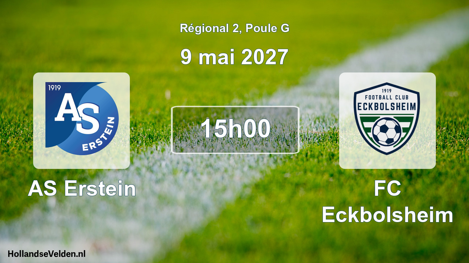 Match programmé: AS Erstein - FC Eckbolsheim (9 mai 2027)