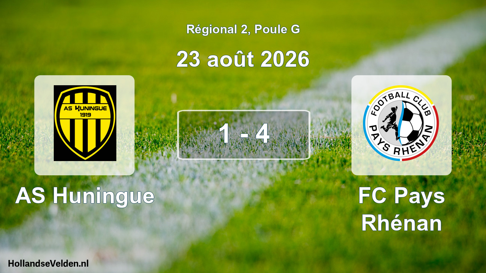 Scheduled Match: AS Huningue - FC Pays Rhénan (23 August 2026)
