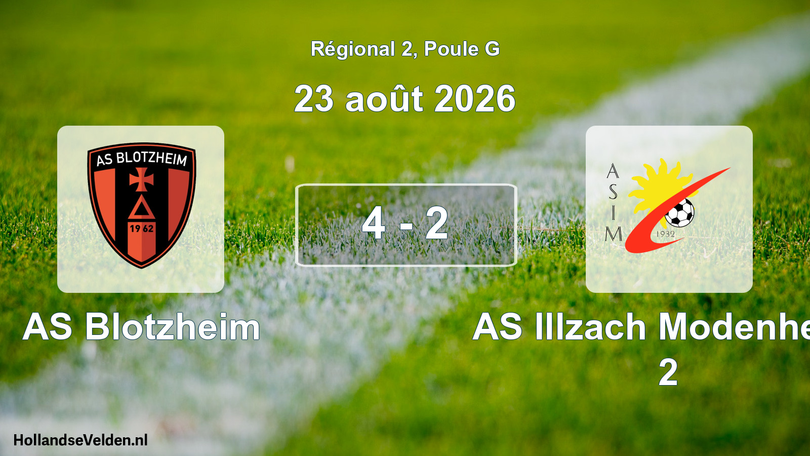 Scheduled Match: AS Blotzheim - AS Illzach Modenheim 2 (23 August 2026)