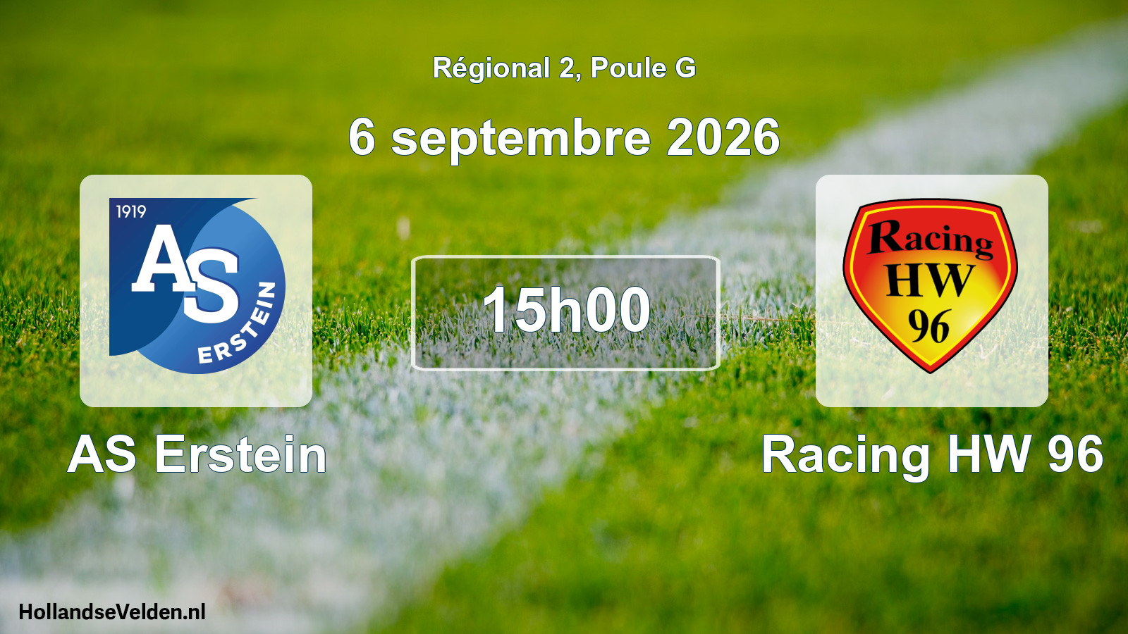 Scheduled Match: AS Erstein - Racing HW 96 (6 September 2026)