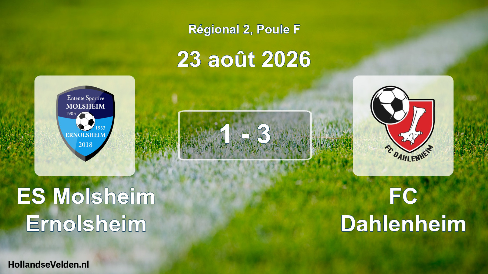 Scheduled Match: ES Molsheim Ernolsheim - FC Dahlenheim (23 August 2026)