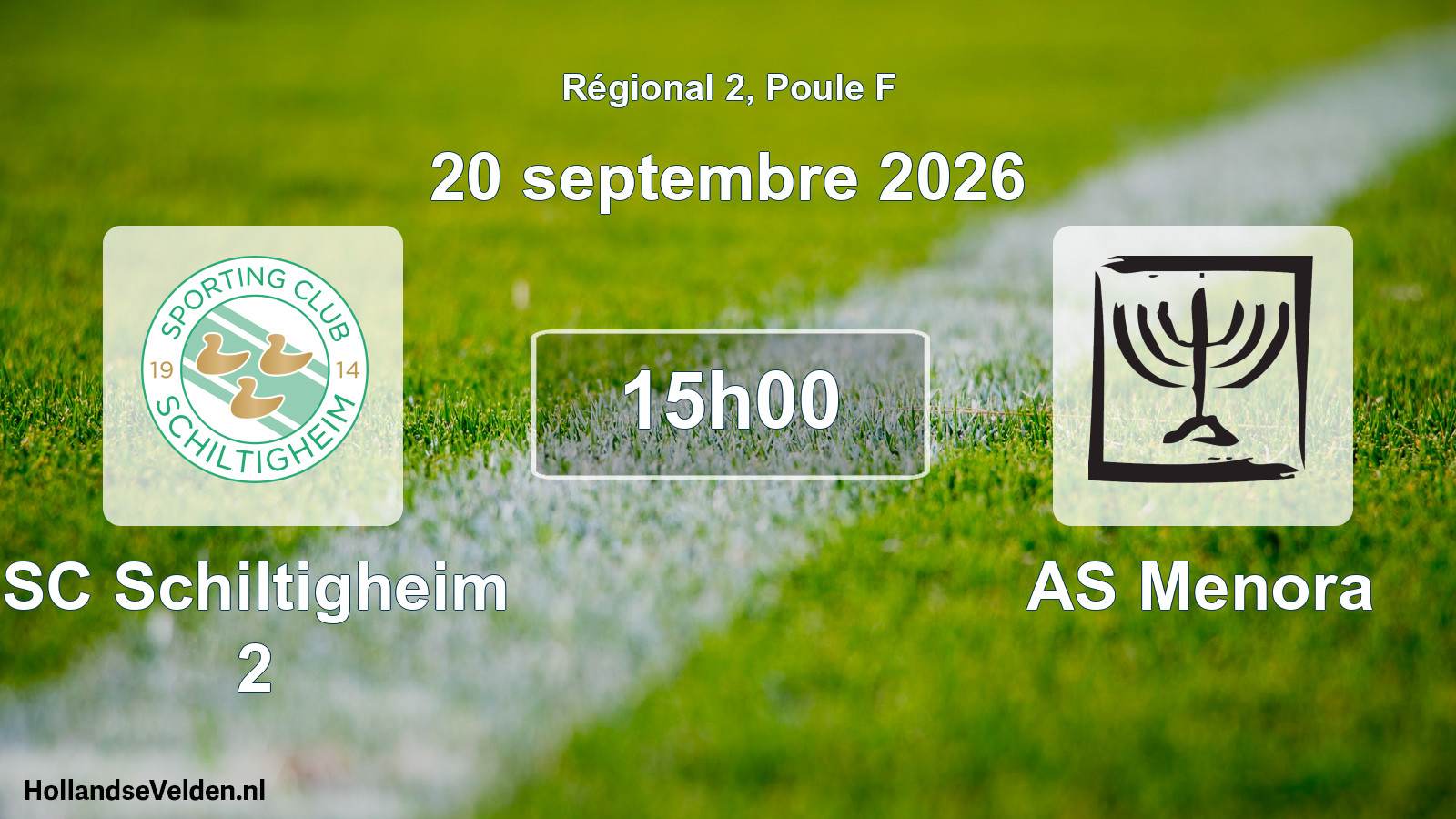 Scheduled Match: SC Schiltigheim 2 - AS Menora (20 September 2026)