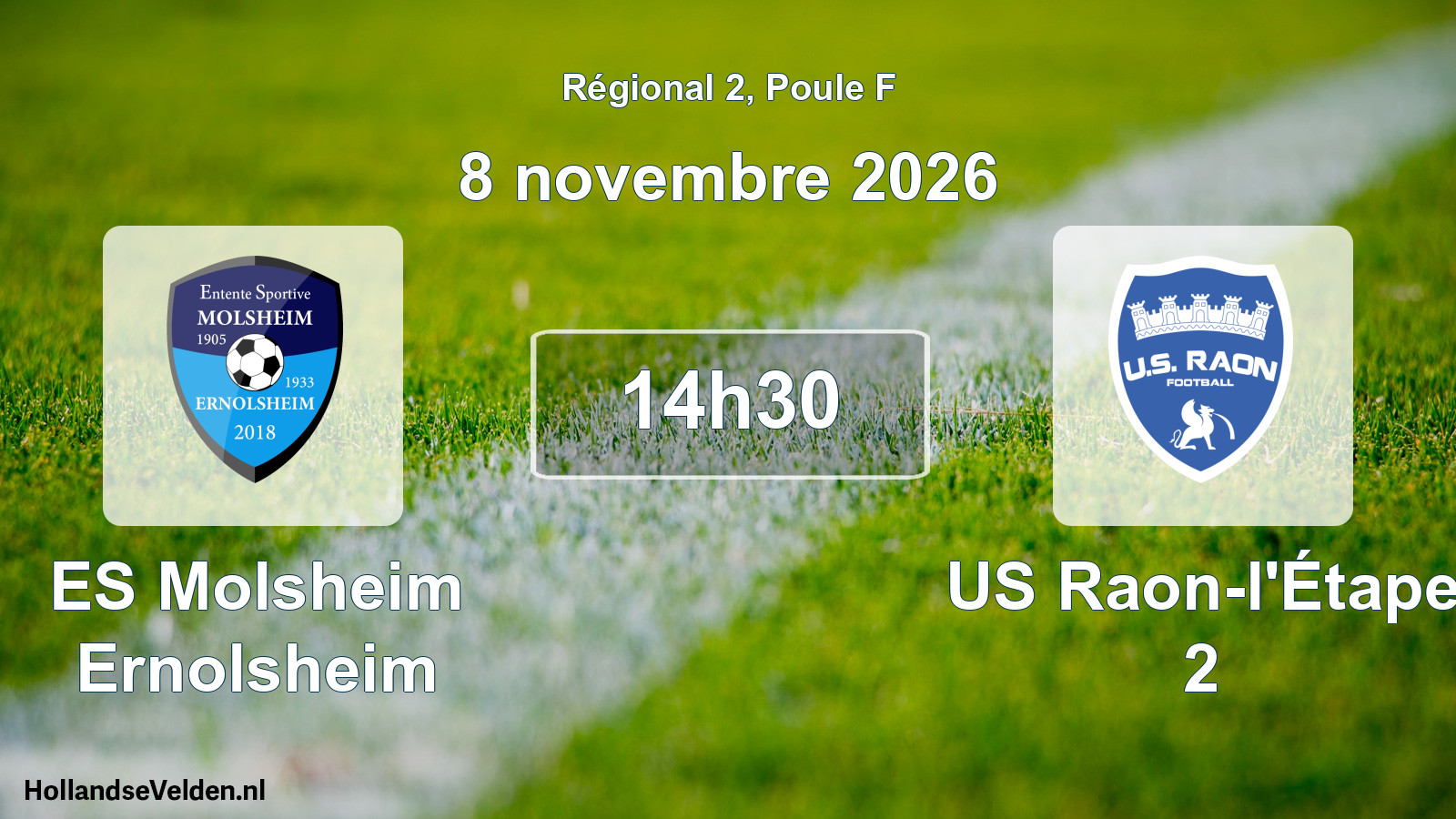Match programmé: ES Molsheim Ernolsheim - US Raon-l'Étape 2 (8 novembre 2026)