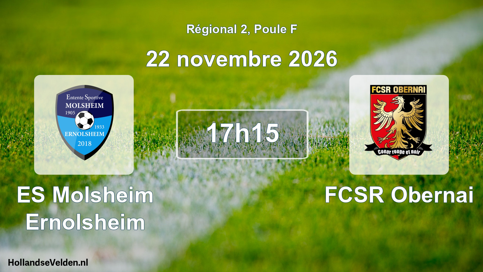Scheduled Match: ES Molsheim Ernolsheim - FCSR Obernai (22 November 2026)