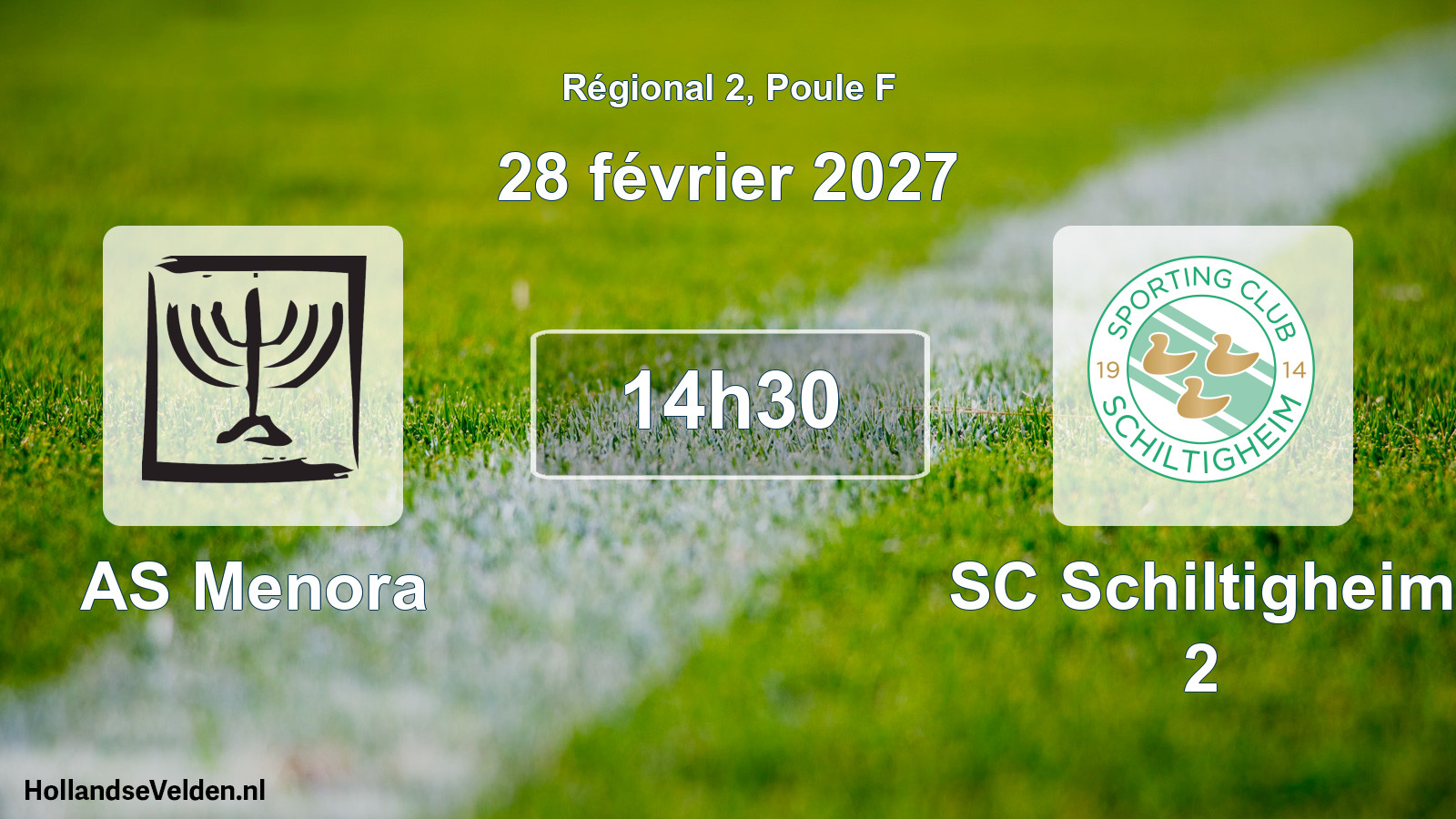Scheduled Match: AS Menora - SC Schiltigheim 2 (28 February 2027)